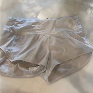 COPY - White lululemon speed up short sz 2